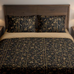 Antique Bamboo Noir Bedding Set