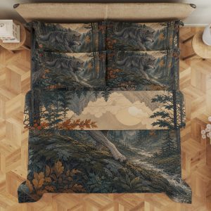 Autumn Guardian Wolf Bedding Set - Image 3
