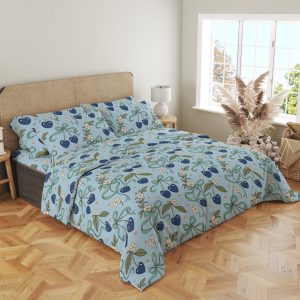 Azure Cherry Ribbons Bedding Set - Image 4