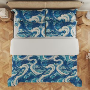 Azure Cloud Ribbon Bedding Set - Image 3