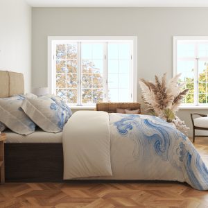 Alternative view of Cobalt Cloud Tide Bedding Set