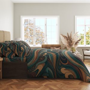 Alternative view of Copper Tide Labyrinth Bedding Set