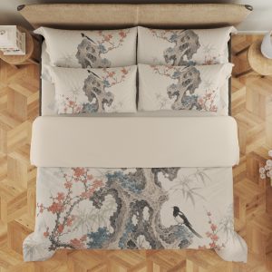 Coral Plum Stone Garden Bedding Set - Image 3
