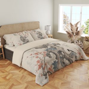 Coral Plum Stone Garden Bedding Set - Image 4