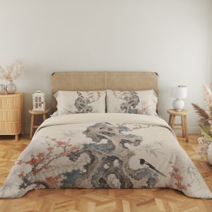 Coral Plum Stone Garden Bedding Set - Image 5