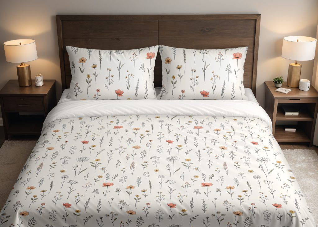 Coral Sketch Meadow Bedding Set