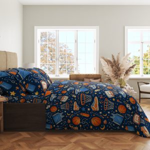 Alternative view of Cosmic Hoops Club Bedding Set