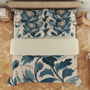 Court Bloom Linocut Bedding Set - Image 3
