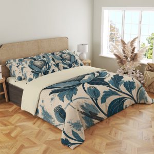 Court Bloom Linocut Bedding Set - Image 4