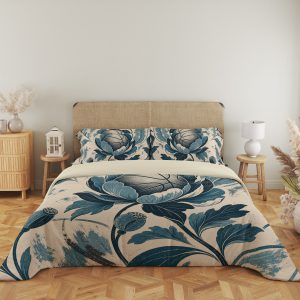 Court Bloom Linocut Bedding Set - Image 5