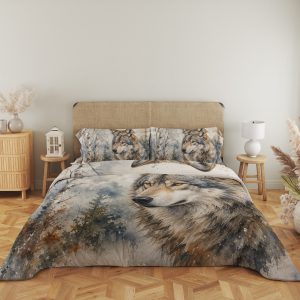 Ember Gaze Wolf Portrait Bedding Set - Image 5