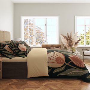 Alternative view of Forest Clay Tulip Grove Bedding Set