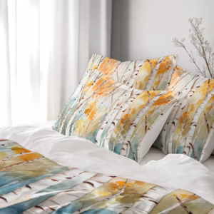 Watercolor Birch Forest Bedding Set - Image 5