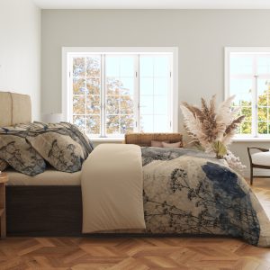 Alternative view of Indigo Finch Stag Ephemera Bedding Set