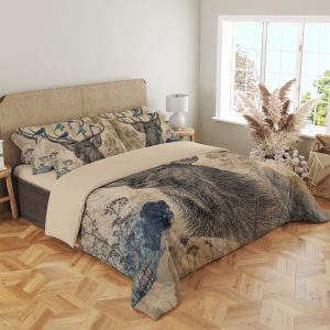 Indigo Finch Stag Ephemera Bedding Set - Image 4