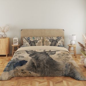 Indigo Finch Stag Ephemera Bedding Set - Image 5