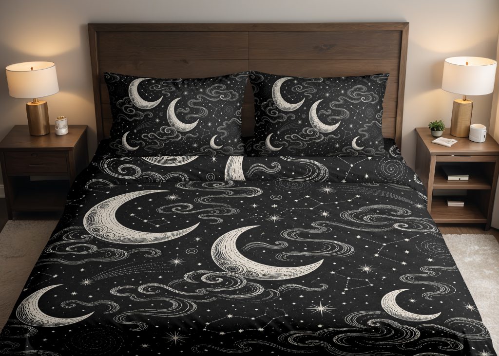 Lunar Cloud Glyphs Bedding Set