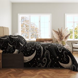 Alternative view of Lunar Cloud Glyphs Bedding Set