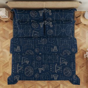 Midnight Court Blueprint Bedding Set - Image 3