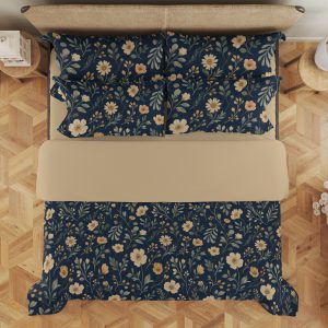 Midnight Cream Wildflower Bedding Set - Image 3