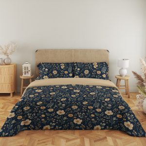 Midnight Cream Wildflower Bedding Set - Image 5
