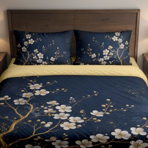 Midnight Gilt Blossom Arbor Bedding Set