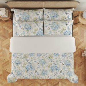 Mist Blue Hydrangea Flight Bedding Set - Image 3