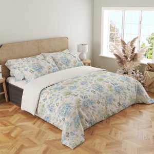 Mist Blue Hydrangea Flight Bedding Set - Image 4