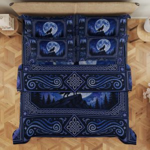 Moonbound Wolf Knotwork Bedding Set - Image 3