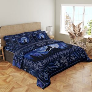 Moonbound Wolf Knotwork Bedding Set - Image 4