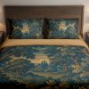 Moonlit Oak Woodland Bedding Set mockup 1