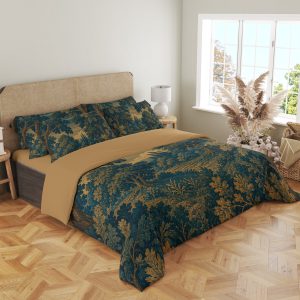 Moonlit Oak Woodland Bedding Set mockup 4