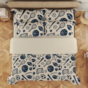 Navy All-Sports Sketch Bedding Set - Image 3