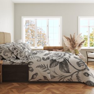 Alternative view of Noir Camellia Etching Bedding Set