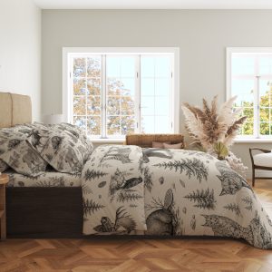 Alternative view of Northern Woodland Bestiary Bedding Set