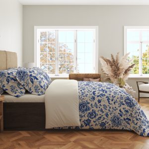 Alternative view of Porcelain Indigo Bloom Bedding Set