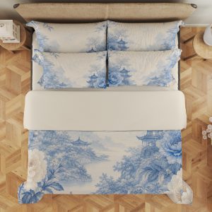 Porcelain Peony Vista Bedding Set - Image 3
