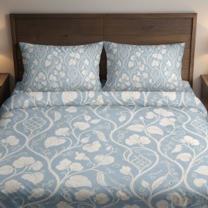 Powder Blue Vinework Bedding Set