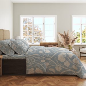 Alternative view of Powder Blue Vinework Bedding Set