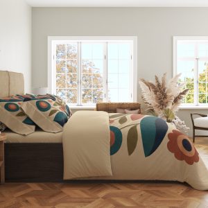 Alternative view of Retro Petal Totem Bedding Set