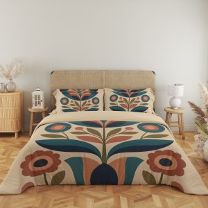 Retro Petal Totem Bedding Set - Image 5