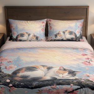 Sakura Daydream Cat Bedding Set