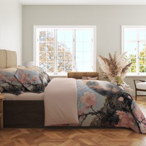 Alternative view of Sakura Daydream Cat Bedding Set