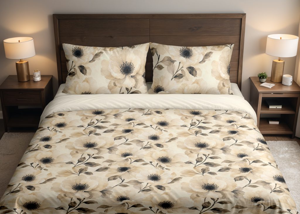 Sepia Anemone Veil Bedding Set