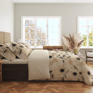 Alternative view of Sepia Anemone Veil Bedding Set