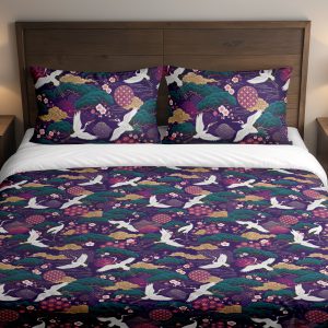 Violet Crane Festival Bedding Set