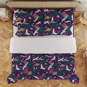 Violet Crane Festival Bedding Set - Image 3