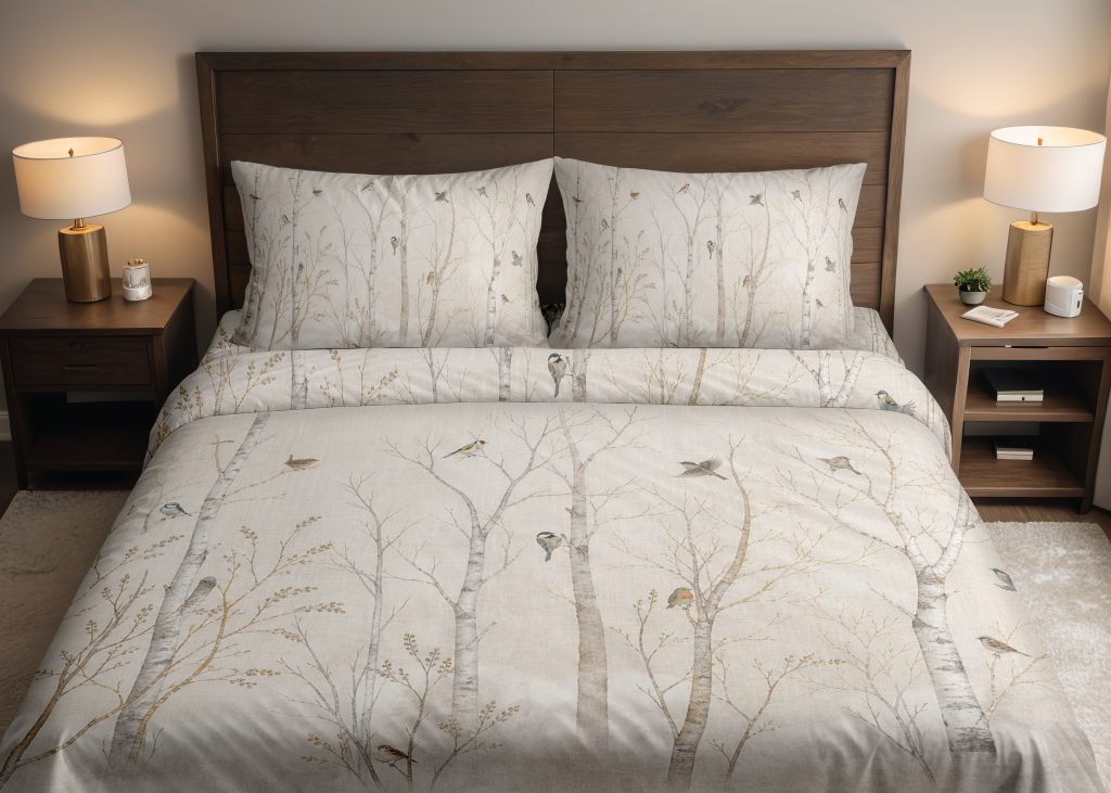 Winter Bird Grove Bedding Set
