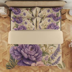 Amethyst Hummingbird Flourish Bedding Set - Image 3