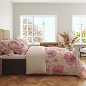 Alternative view of Blush Amethyst Shell Garden Bedding Set
